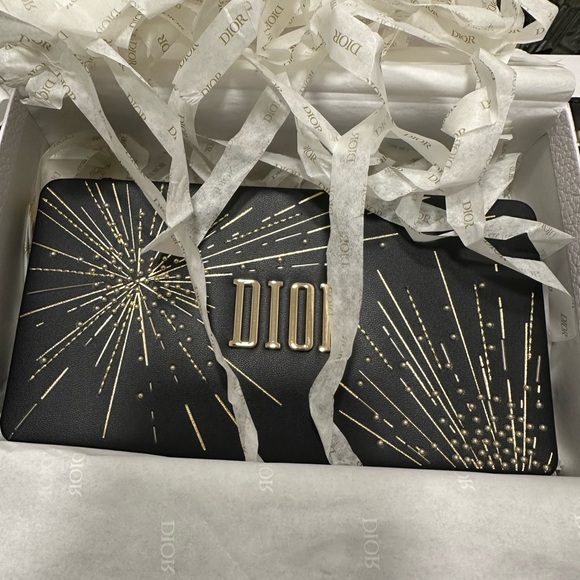 Dior Black and Gold Starburst Clutch - Picture 1 of 2